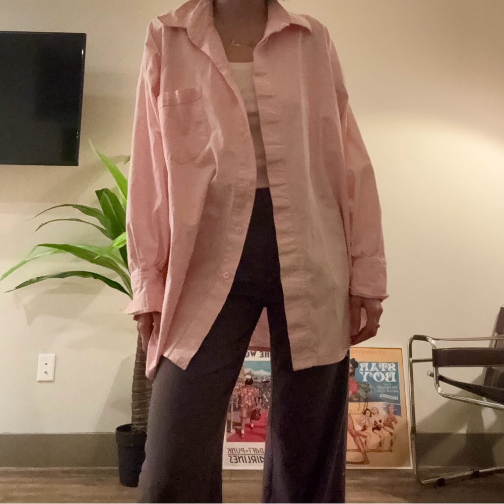 Oversized Pink Shirt (100% cotton)